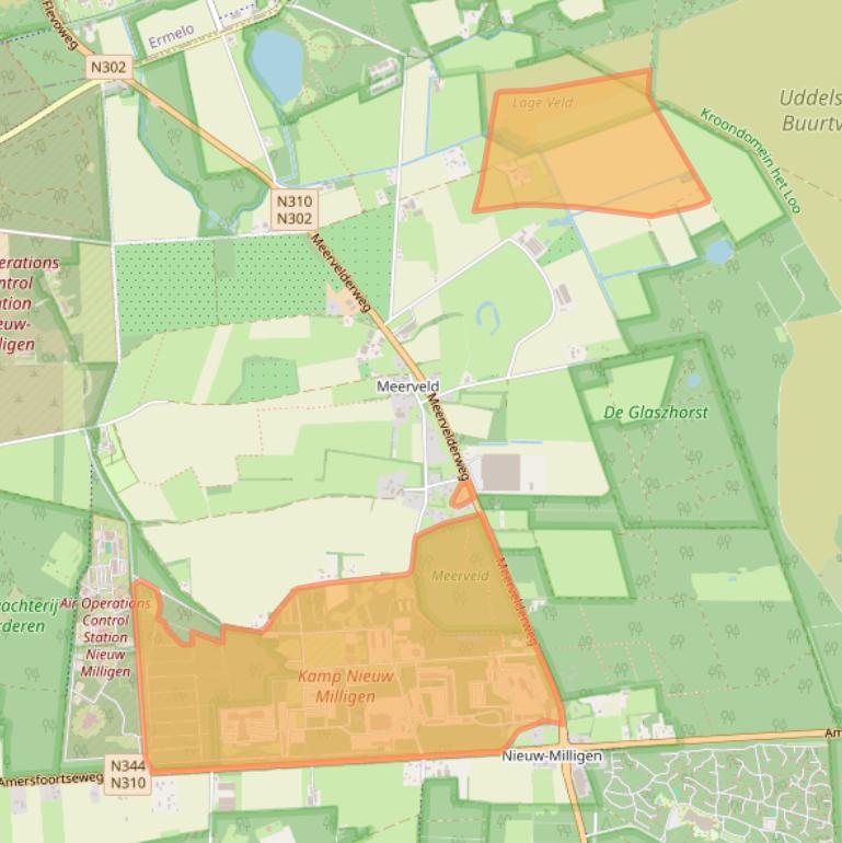 Kaart van postcodegebied 3888NH.