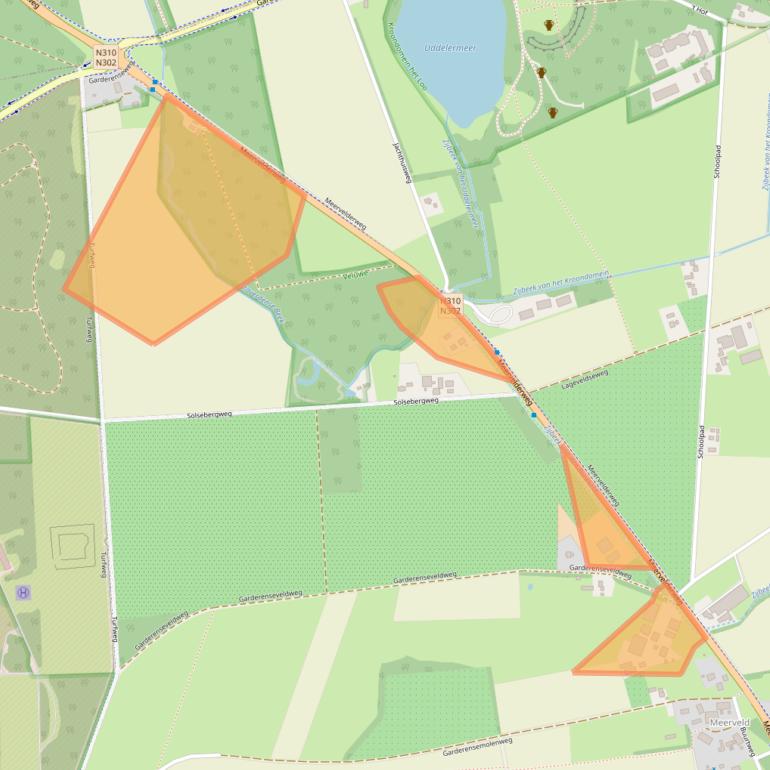 Kaart van postcodegebied 3888NJ.