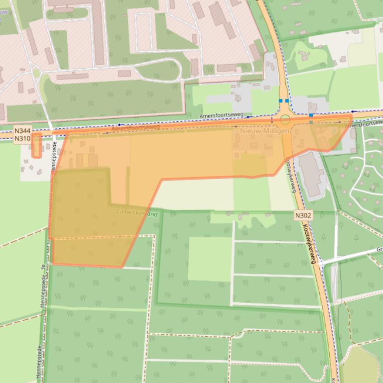 Kaart van postcodegebied 3888NM.