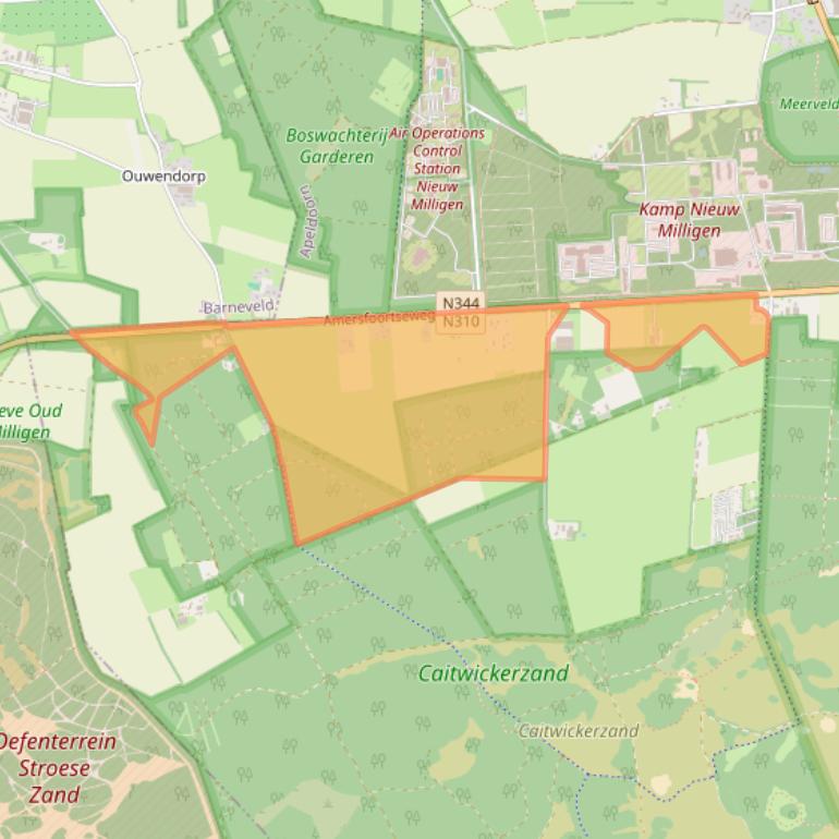 Kaart van postcodegebied 3888NP.