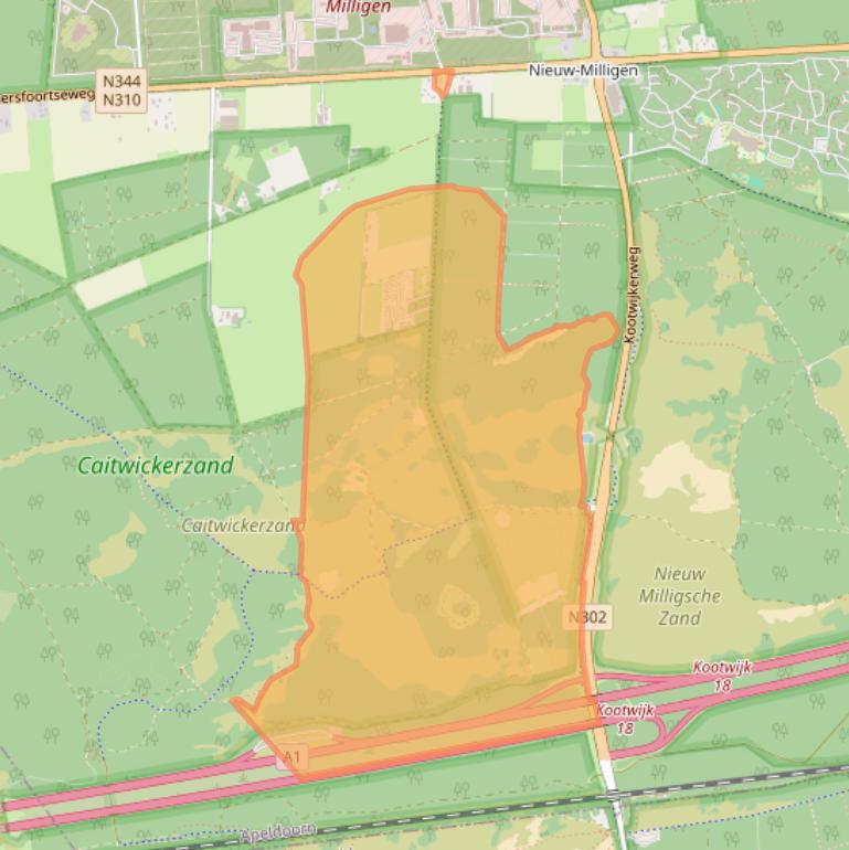 Kaart van postcodegebied 3888NT.