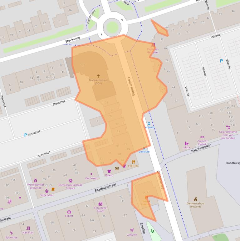 Kaart van postcodegebied 3891AB.