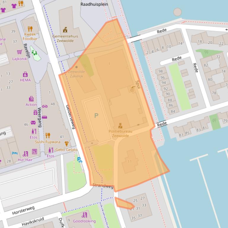 Kaart van postcodegebied 3891AD.