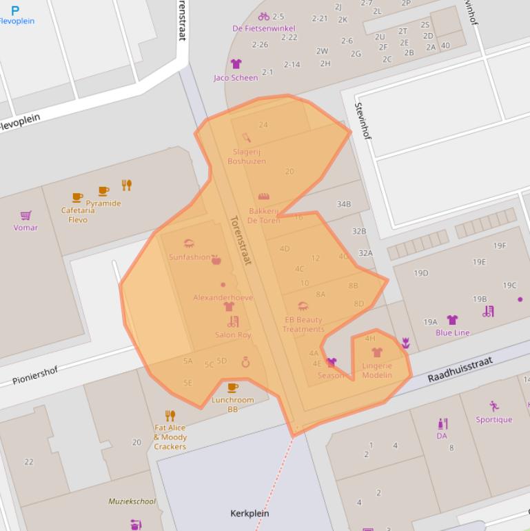 Kaart van postcodegebied 3891BZ.