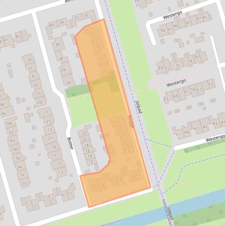 Kaart van postcodegebied 3891CP.