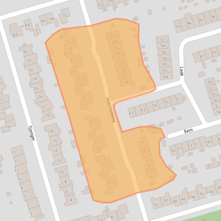 Kaart van postcodegebied 3891CW.