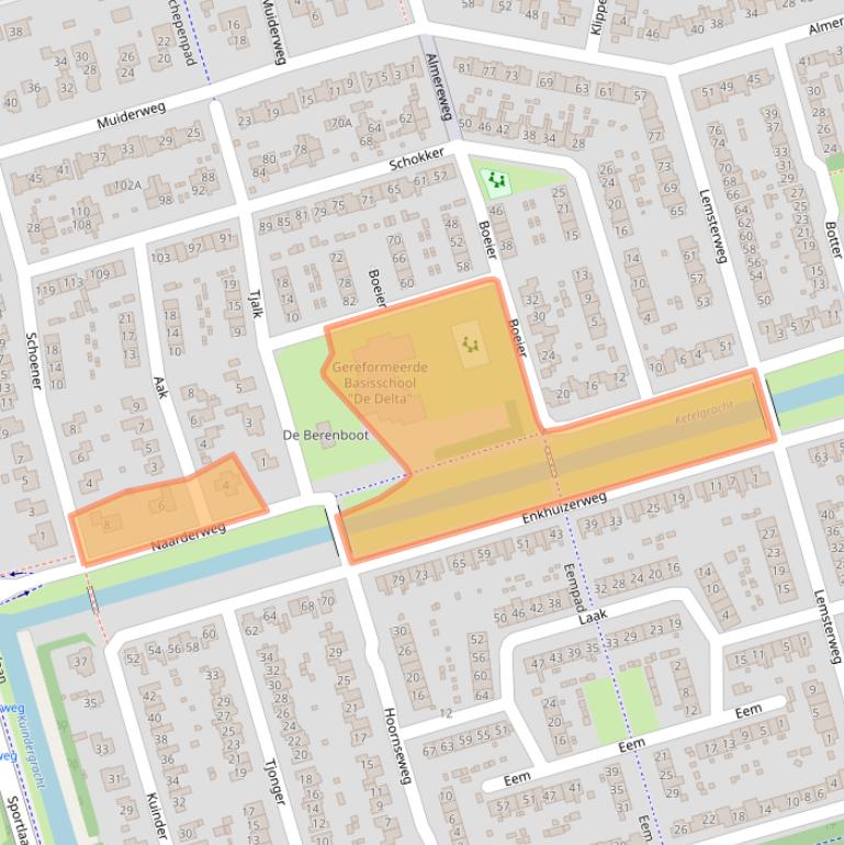Kaart van postcodegebied 3891DK.