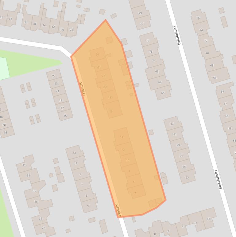 Kaart van postcodegebied 3891DN.