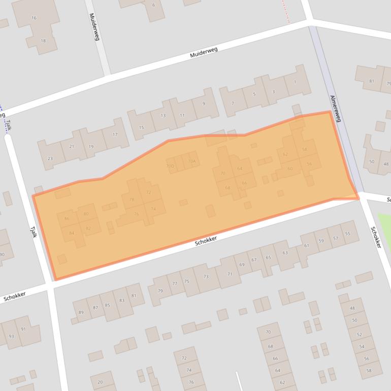 Kaart van postcodegebied 3891DR.
