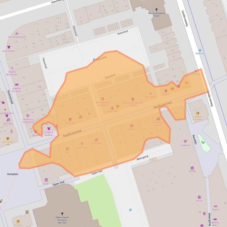 Kaart van postcodegebied 3891EB.