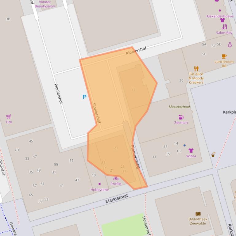 Kaart van postcodegebied 3891EC.