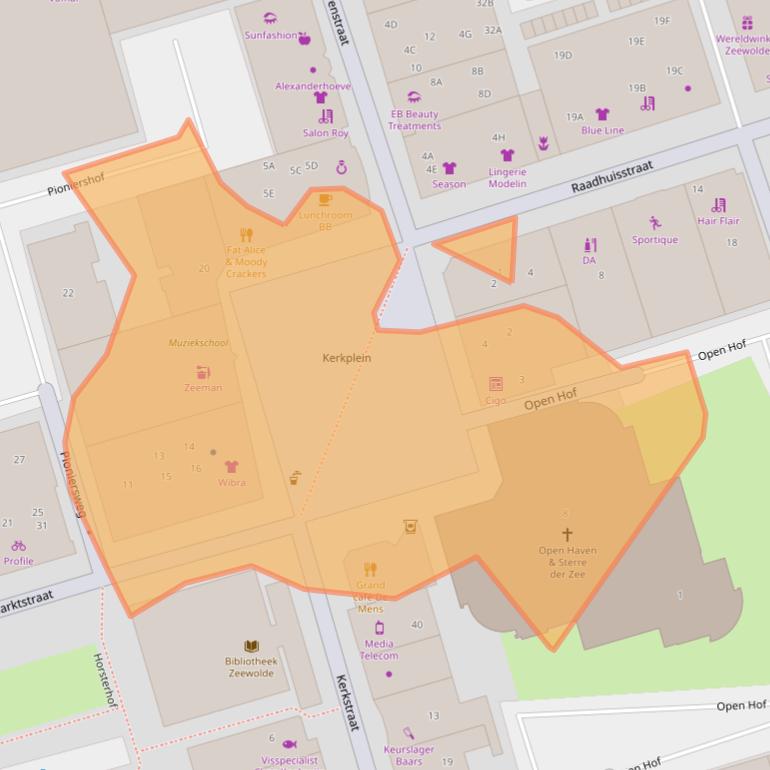 Kaart van postcodegebied 3891ED.