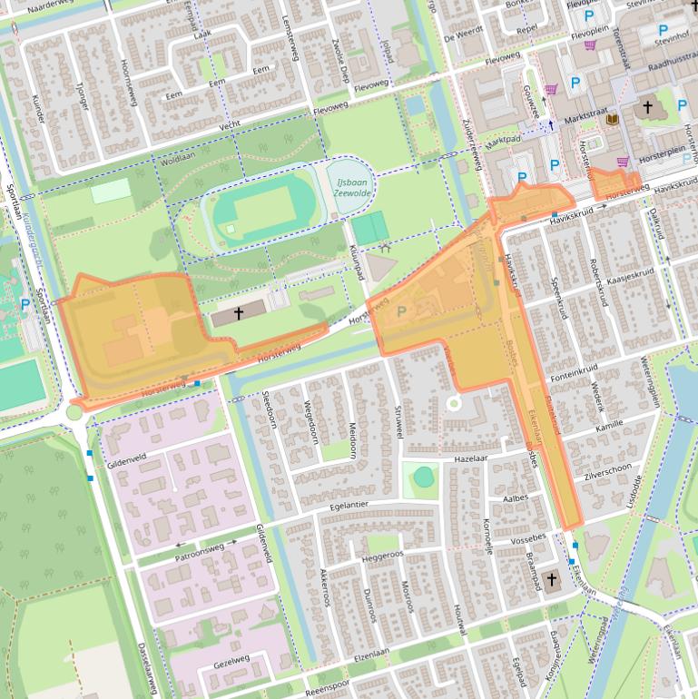 Kaart van postcodegebied 3891EV.