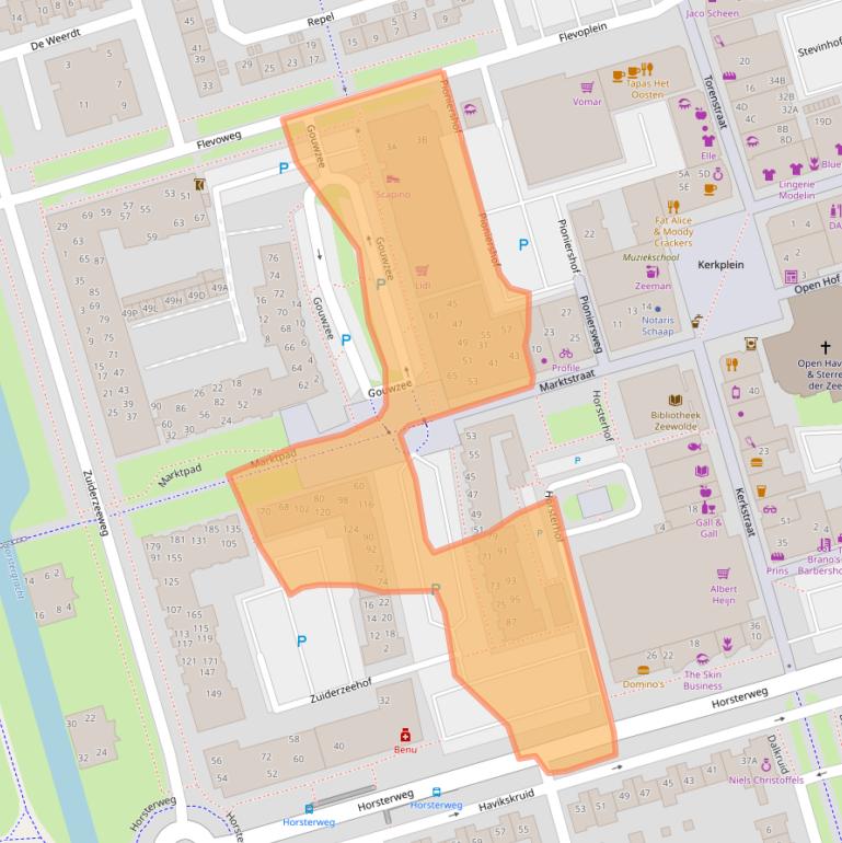 Kaart van postcodegebied 3891GH.