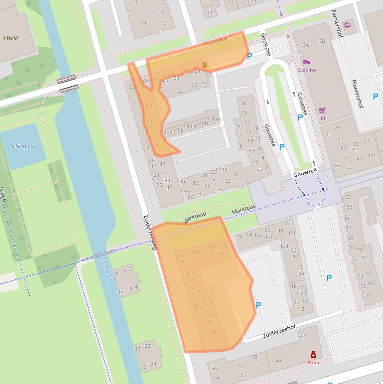 Kaart van postcodegebied 3891HC.