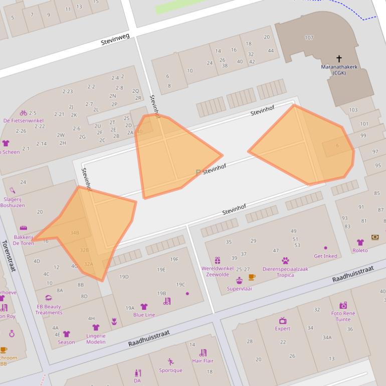 Kaart van postcodegebied 3891HD.