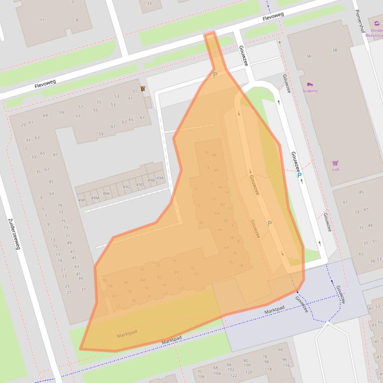 Kaart van postcodegebied 3891HE.