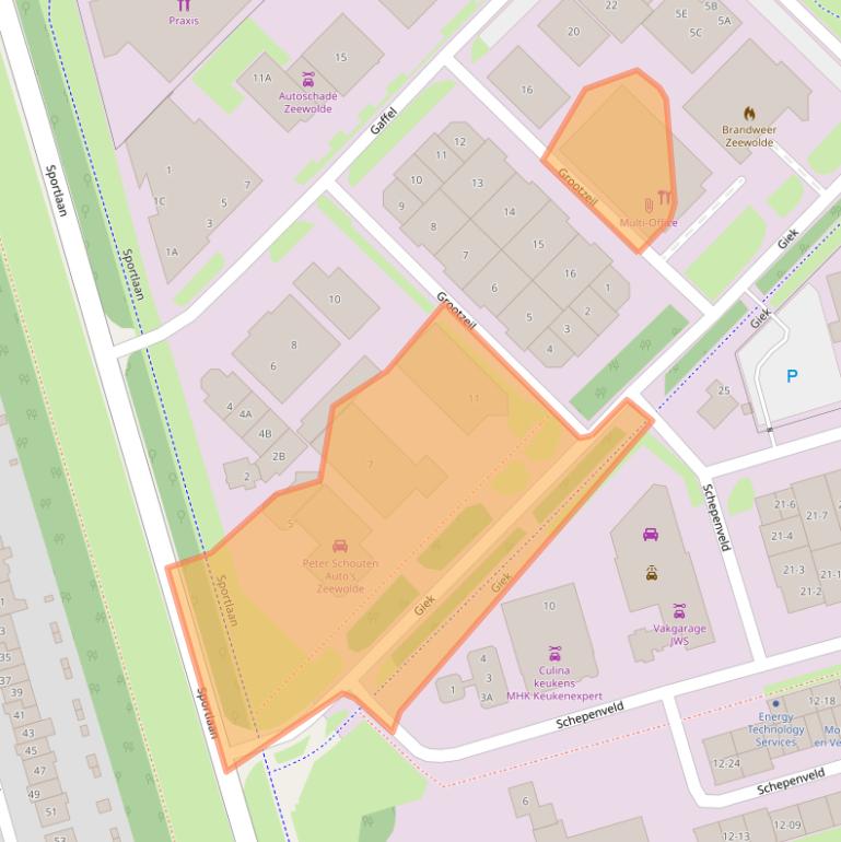 Kaart van postcodegebied 3891KA.