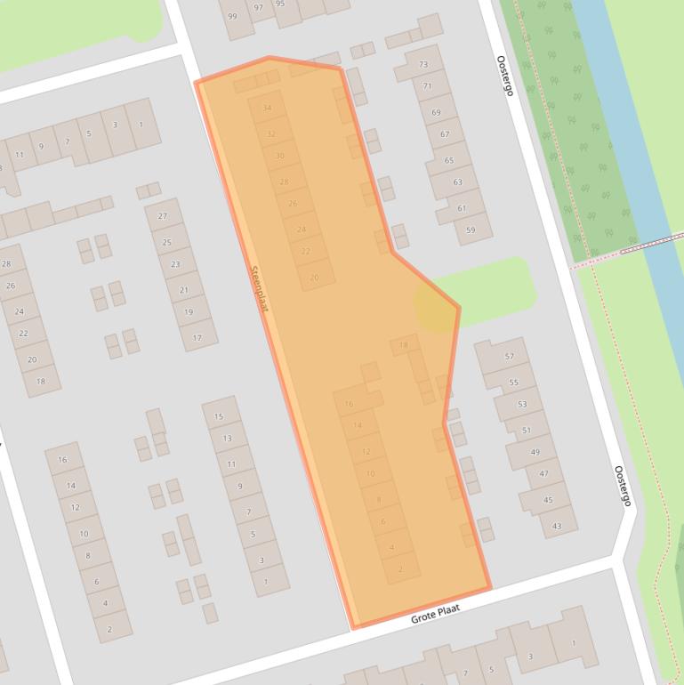 Kaart van postcodegebied 3891ZH.