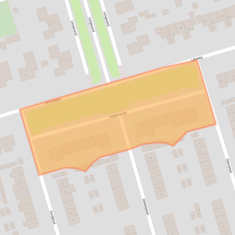 Kaart van postcodegebied 3891ZJ.