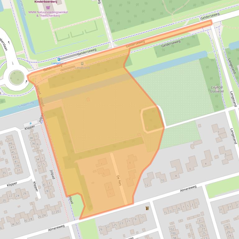 Kaart van postcodegebied 3891ZL.