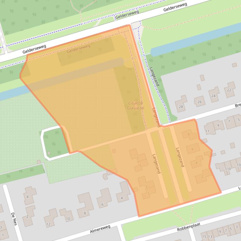 Kaart van postcodegebied 3891ZM.