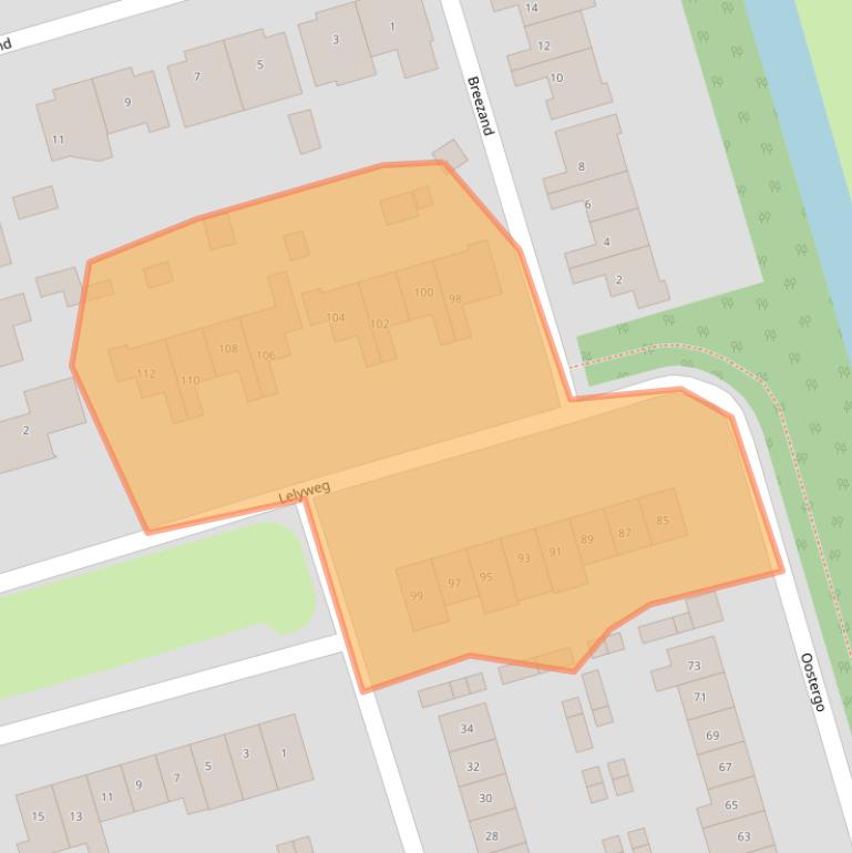 Kaart van postcodegebied 3891ZS.