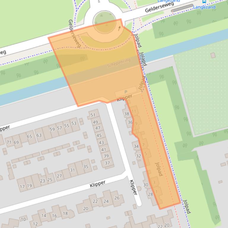 Kaart van postcodegebied 3891ZZ.