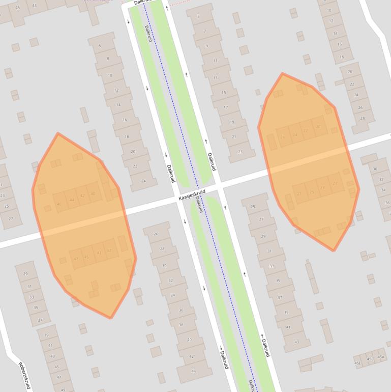 Kaart van postcodegebied 3892AD.