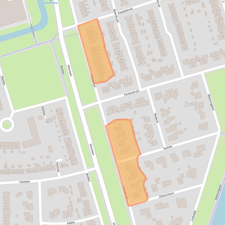 Kaart van postcodegebied 3892AE.