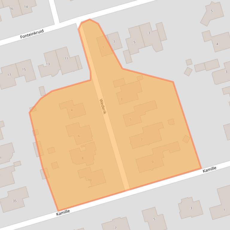 Kaart van postcodegebied 3892AH.