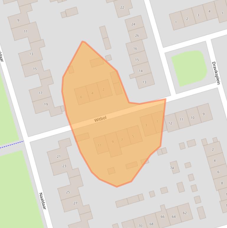 Kaart van postcodegebied 3892BG.