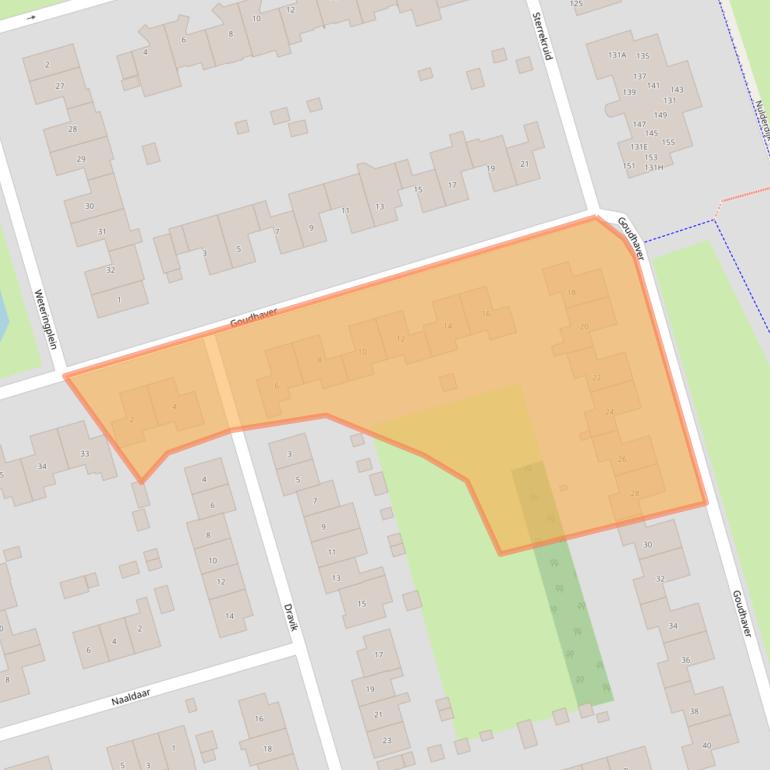Kaart van postcodegebied 3892BK.