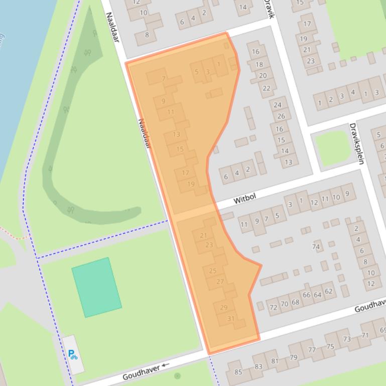 Kaart van postcodegebied 3892BM.