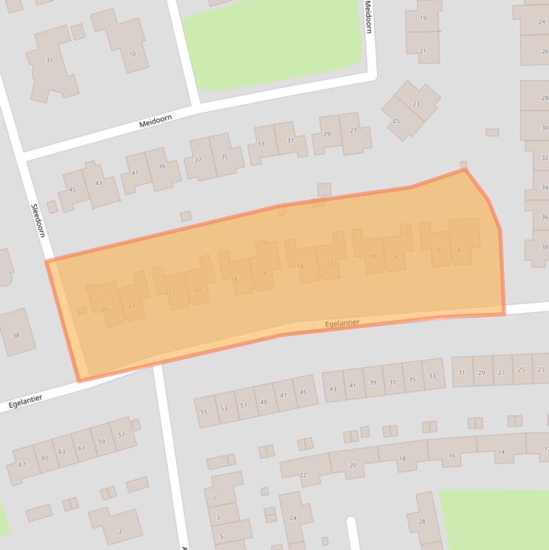 Kaart van postcodegebied 3892CT.