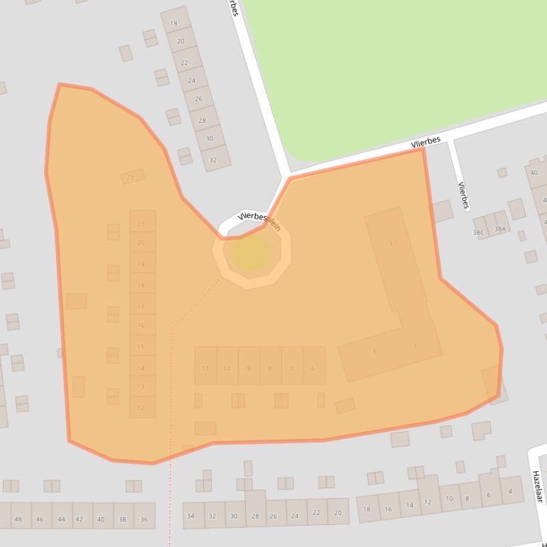 Kaart van postcodegebied 3892CV.