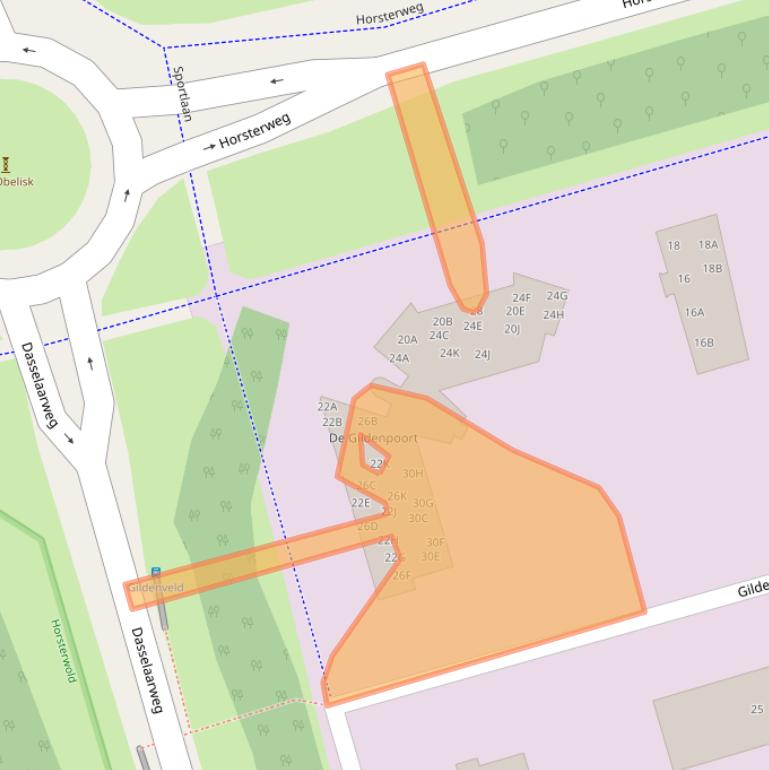 Kaart van postcodegebied 3892DH.