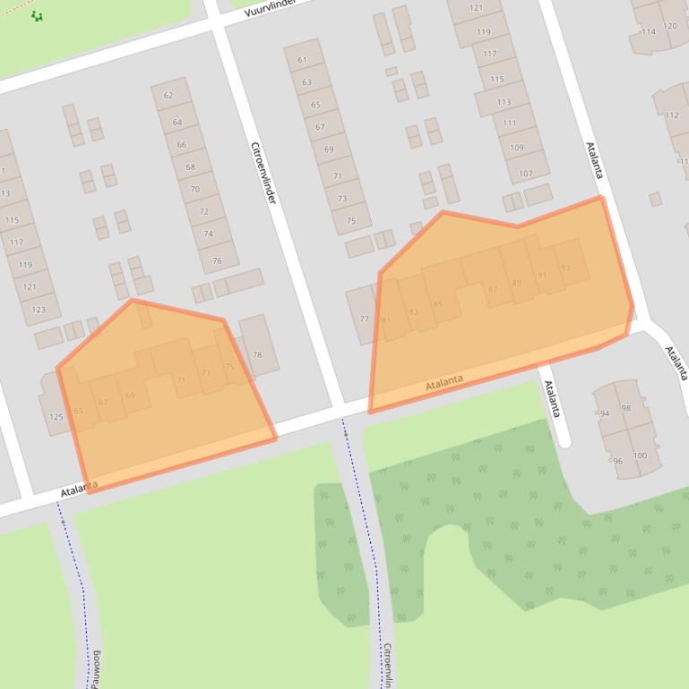 Kaart van postcodegebied 3892EC.