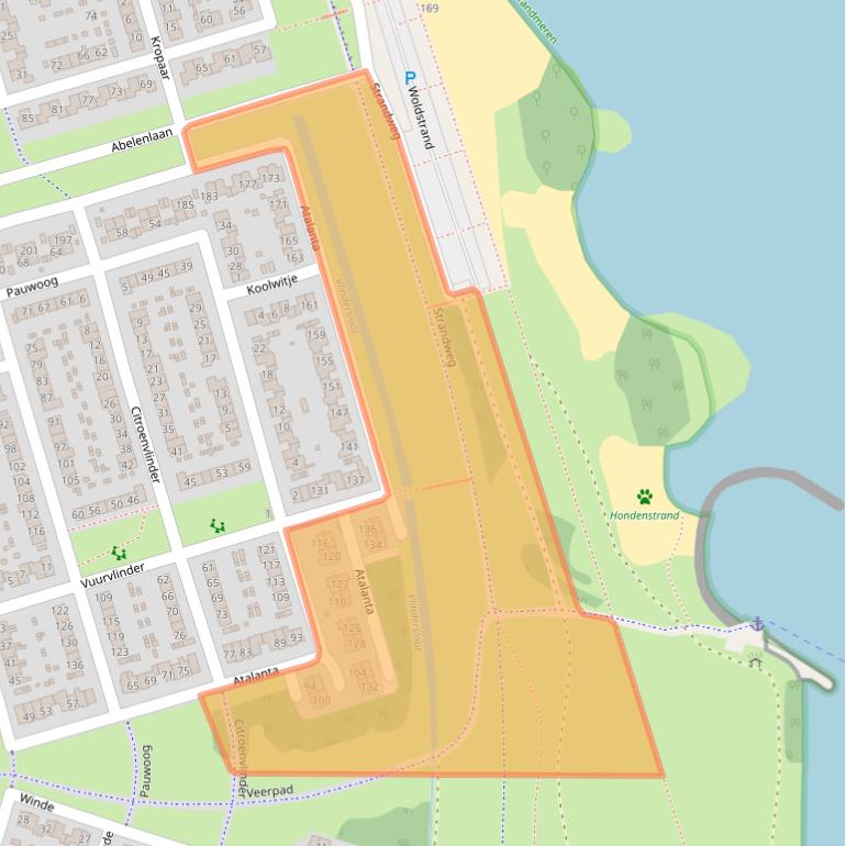 Kaart van postcodegebied 3892EJ.