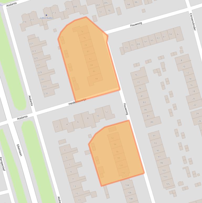 Kaart van postcodegebied 3892ES.