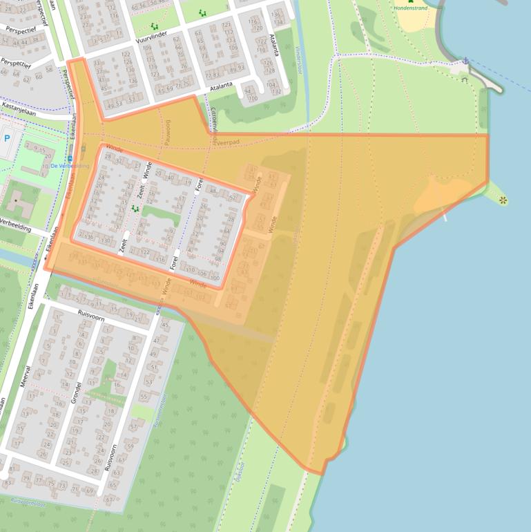 Kaart van postcodegebied 3892HD.