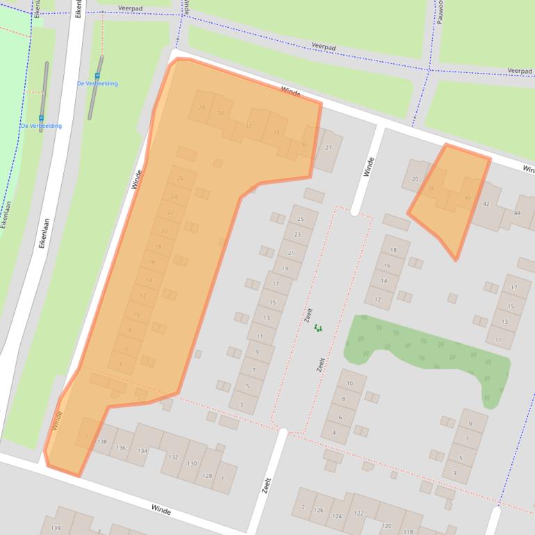 Kaart van postcodegebied 3892HE.