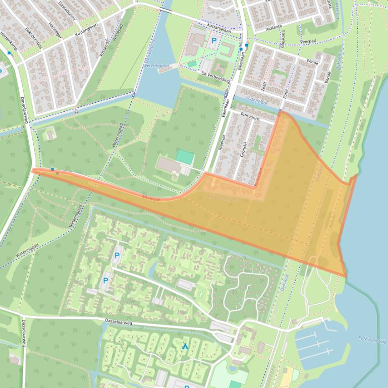 Kaart van postcodegebied 3892HR.