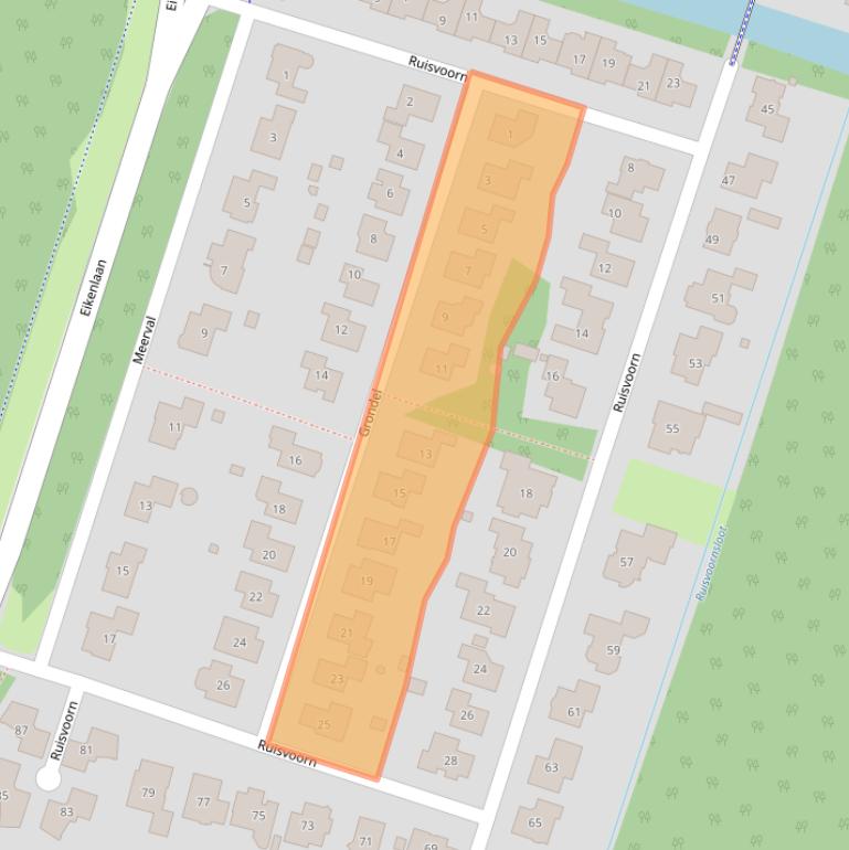 Kaart van postcodegebied 3892HT.