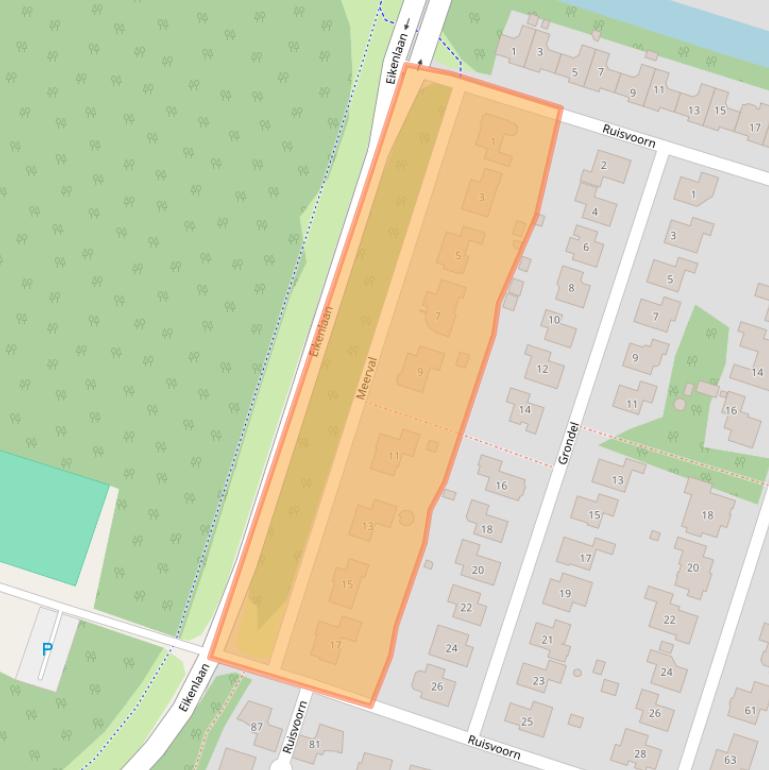 Kaart van postcodegebied 3892HW.