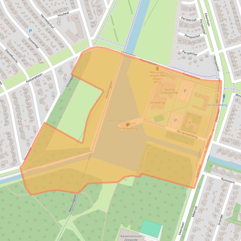 Kaart van postcodegebied 3892HZ.