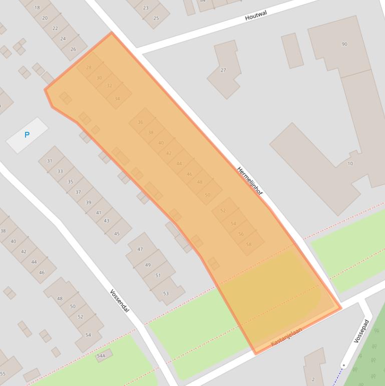 Kaart van postcodegebied 3892VH.