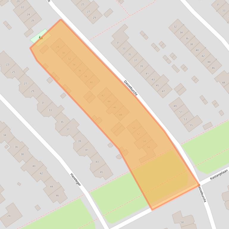 Kaart van postcodegebied 3892WE.