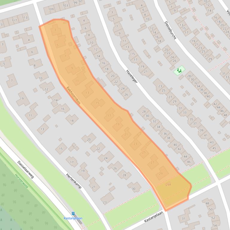 Kaart van postcodegebied 3892WP.