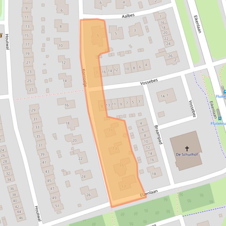 Kaart van postcodegebied 3892XA.